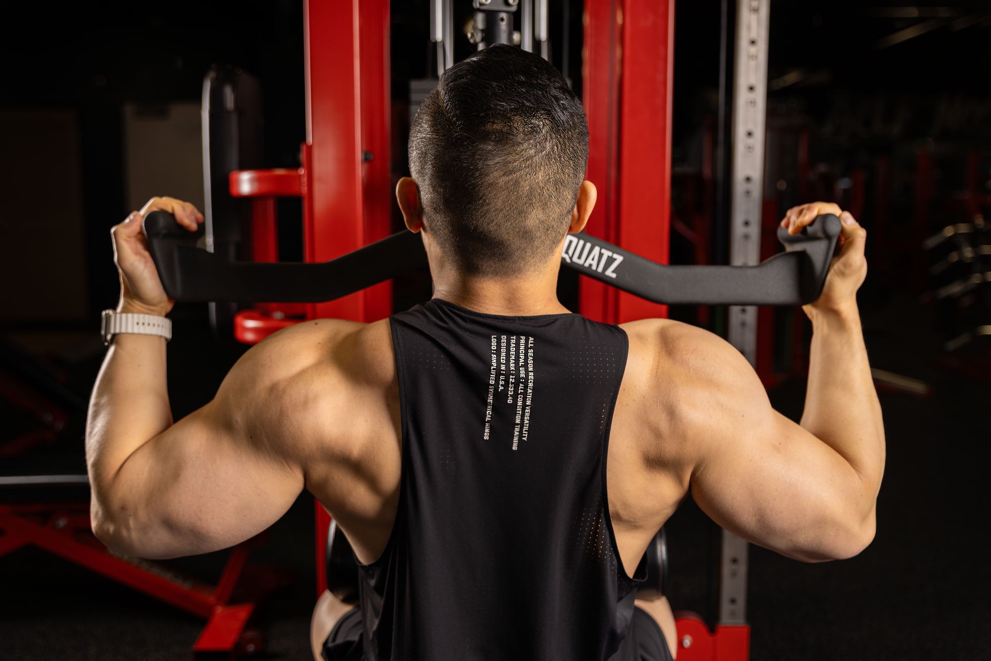 Lat pulldown on the performance floor at Legacy Performance Institute