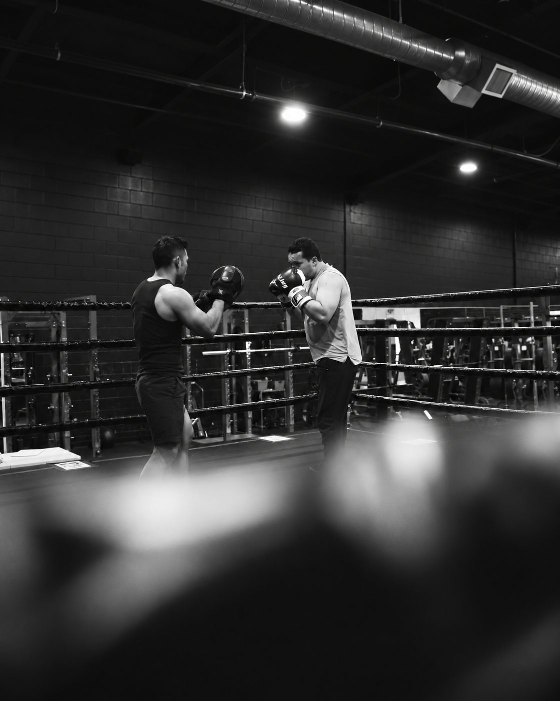 Boxing pad work inside Legacy San Diego